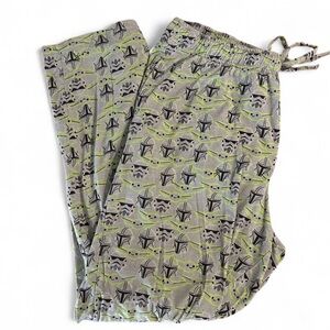 Disney Star Wars Grogu & Mandalorian Lounge Pants in Gray and Green